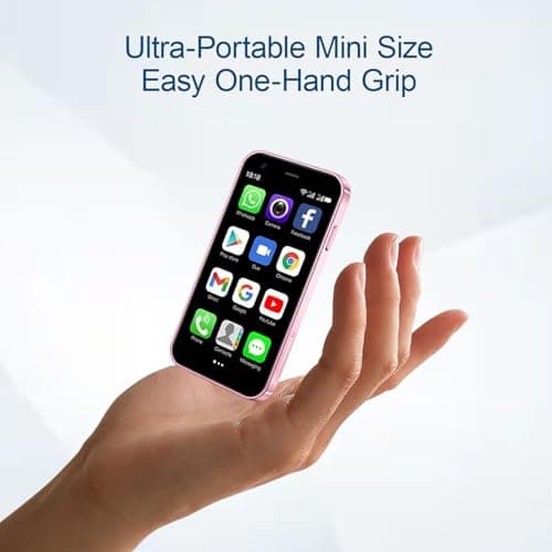 CostMvp Mini Phone Unlocked 3.0" Compact Smartphone Android 9 Quad-Core Dual SIM Face ID 2GB+16GB (Up to 128GB SD) 3G 5MP+5MP Dual Cameras (Purple)