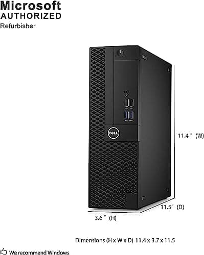 Dell Optiplex 3050 SFF Desktop Computer PC, Intel Quad Core i5-6500 up to 3.6GHz, 16GB DDR4, 256GB SSD, WiFi, 4K Support, DP, HDMI, Windows 11 Pro 64 Bit (Renewed) — view 4