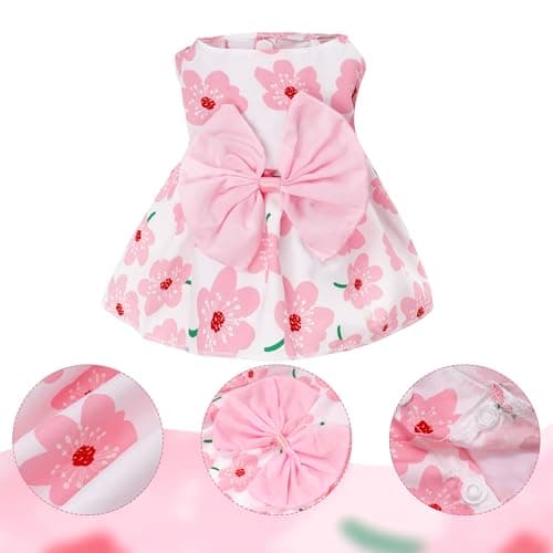 choyaxo Floral Dog Dress Cute Dog Skirt Pet Dress Summer Pet Clothes for Puppy Small Cats