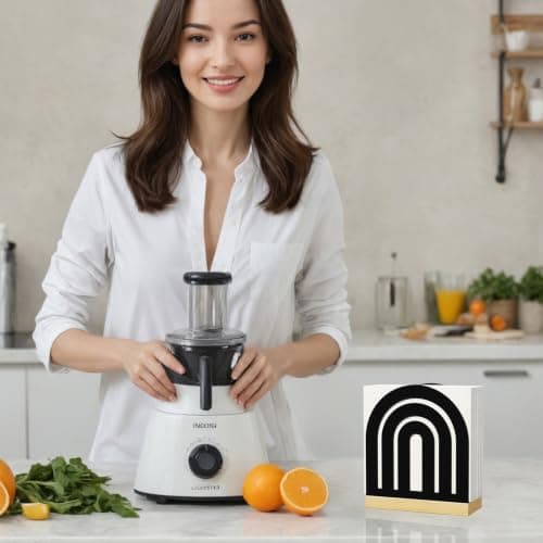 NBPUJ Metal Napkin Holder for Table with Wood Base, Matte Black Cocktail Napkin Dispenser, Compact Arch Round Frame Decorative Holder for Kitchen Countertop, Dining Table, Restaurant, Home. — view 6