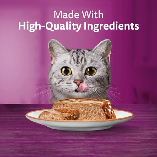 WHISKAS Salmon and Poultry Selections, Turkey, Chicken, and Savoury Salmon Dinner, Adult Wet Cat Food Paté in Natural Juices, 100g (24 Pack) — view 3