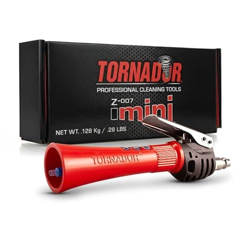 Tornador Z-007 Mini | Compact High-Pressure Car Cleaning Tool | Ergonomic Design Speeds Up Interior Detailing | Works with Air Compressor | Powerful & Portable