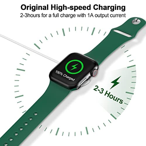 𝟐𝟎𝟐𝟔 𝐔𝐩𝐠𝐫𝐚𝐝𝐞𝐝 for Apple Watch Charger Magnetic Fast Charging Cable [Portable] Magnetic Wireless Charging Compatible with iWatch Series Ultra/SE/11/10/9/8/7/6/5/4/-[3.3FT] White — view 2