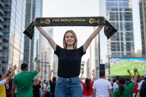 Wagon International Official FIFA World Cup 2026 Edition - High Definition Universal Polyester Trophy Scarf – Gameday Fan Wear for all Matches from New York to Miami, Dallas to Los Angeles — view 5