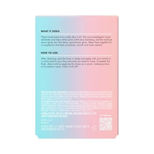 e.l.f. SKIN Thirst Burst Dew-O, Travel-Sized Skincare Set, Exfoliating Facial Toner & Hydrating Serum Drops, Gives Skin A Dewy, Bouncy Glow, Vegan & Cruelty-Free — view 7