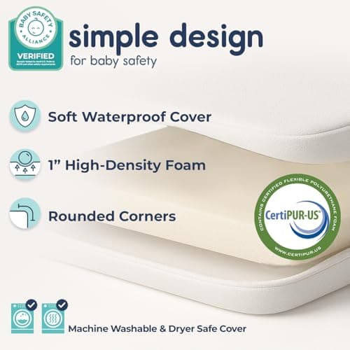 Hiccapop Playard Mattress Pad (38"x26"x1"), Playpen Pad, Portable Crib Mattress with Carry Bag, 1" Thick — view 2