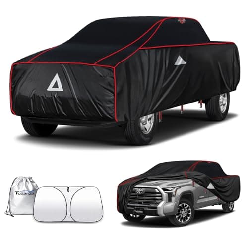 Tozaroa Hail Protector Car Cover for Truck(Length:220"-228"),Waterproof All-Weather Anti Hail Thick Multi-Layered EVA with Sun Visor&Storage Bag for F-150,Silverado,Ram,Sierra,Tundra,Tundra etc
