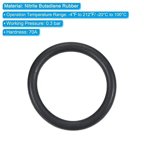 PATIKIL Nitrile Rubber O-Rings 45mm OD 35mm ID 5mm Width, 20 Pcs Metric Sealing Gasket for Faucet Plumbing Automotive Repair, Black — view 3