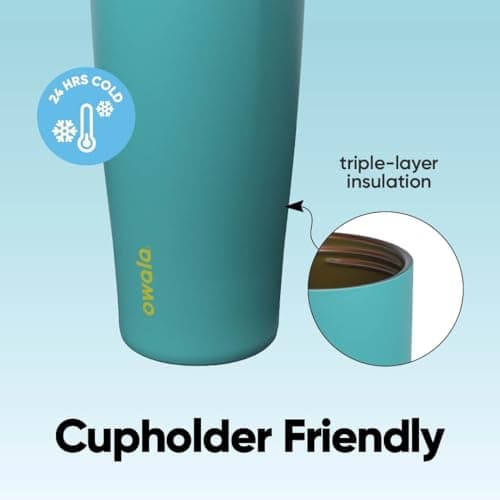 Owala FreeSip Sway Insulated Stainless Steel Water Bottle with Two-Way Spout, Built-In Straw and Bucket Handle, Made for Travel, School, and Sports, 40oz, BPA Free, Leak Proof, Summer Sweetness — view 5