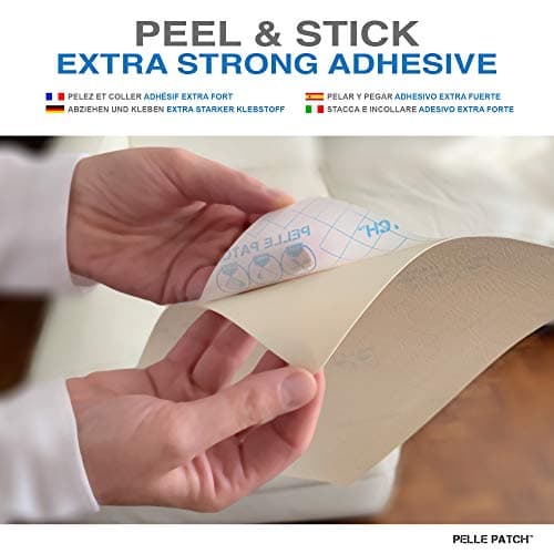 Pelle Patch - Leather Couch Repair Patch - 25 Colors Available - Original 8x11 - Beige — view 5