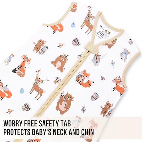 Mama Cheetah Baby Sleeping Bag with Feet, 0.5 Tog, Summer Sleeping Bag, Organic Cotton, Sleeveless, Baby Sleeping Bag with Legs for Infants, Children, Boys, Girls, 80 cm — view 3