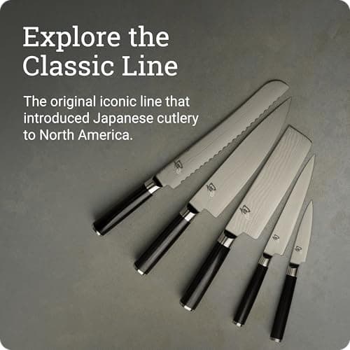 Shun Classic 8" Chef's Knife, Handcrafted Japanese Kitchen Knife for Professional and Home Chefs, VG-MAX Core with Damascus Stainless Steel Cladding, Pakkawood Handle — view 5