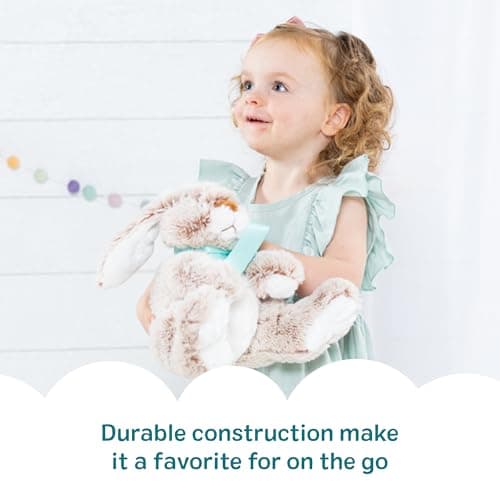 Melissa & Doug Burrow Bunny Stuffed Animal Plushie with Big Feet, Floppy Ears & Fluffy Tail, Adorable Pretend Play Toddler Toys for Girls & Boys 3+ — view 3