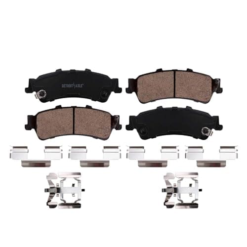 Detroit Axle - Rear Brake Kit for 1999-2006 Chevy GMC Sierra Silverado 1500, 00-01 Tahoe Yukon, 03-05 Astro Safari Replacement Drilled Slotted Disc Brake Rotors Ceramic Brakes Pads: 12.78" inch Rotor — view 6