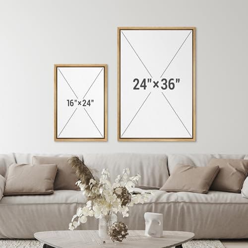 SIGNFORD Framed Canvas Print Wall Art Set Abstract Earthy in Deep Brown and Beige Tones Modern Art Decorative Colorful for Living Room, Bedroom, Office - 24"x36"x3 Natural — view 5