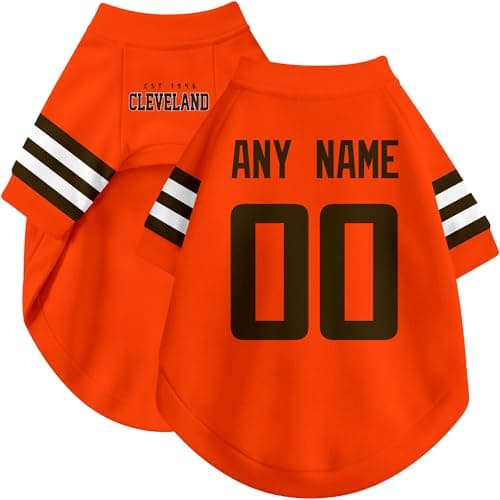 DALLASC Cleveland Dog Clothes Jersey Style Personalized Pet T Shirt with Custom Name Number for Small Medium Large Dogs — view 5
