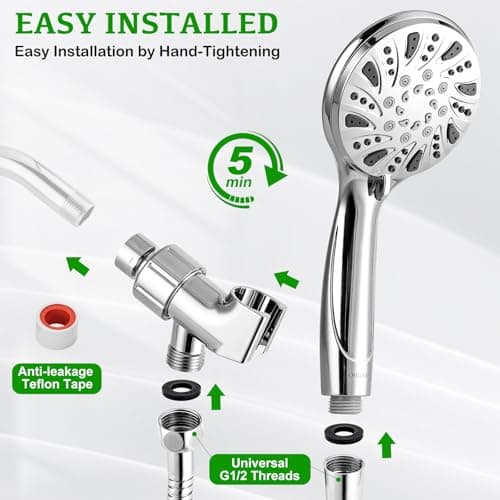OHDAY® High Pressure Shower Head with Handheld Built-in Power Wash 6-Mode — view 4