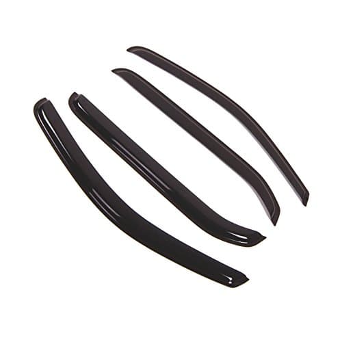 TuningPros Outside Mount Window Vent Visors Rain Guards Compatible with Nissan Xterra 2005-2016 | Side Window Wind Deflectors Rain Shields | Black Tinted, 4 Pcs Set, BGWV-362