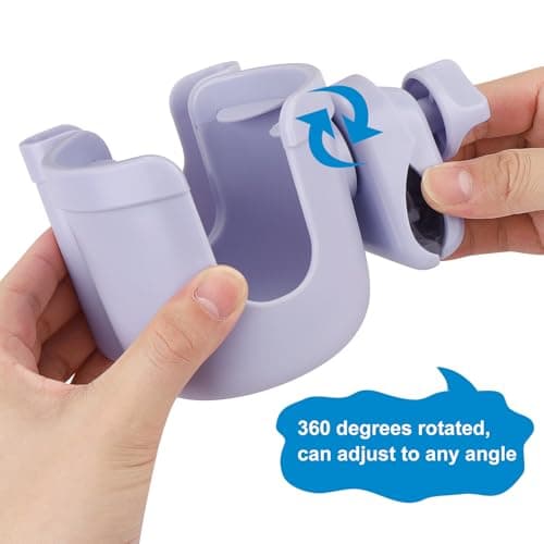 Accmor Stroller Cup Holder with Phone Holder, Bike Cup Holder, Universal Cup Holder for Uppababy Nuna Doona Strollers, 2-in-1 Cup Holder for Walker, Wheelchair, Scooter — view 5