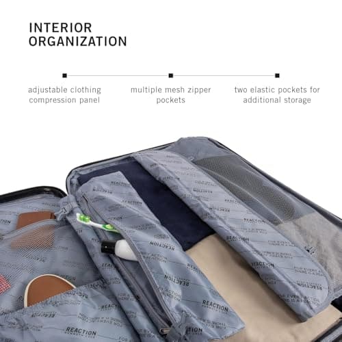 Kenneth Cole REACTION Renegade Luggage Expandable 8-Wheel Spinner Lightweight Hardside Suitcase, Cilantro, 3-Piece Set (20"/24"/28") — view 2