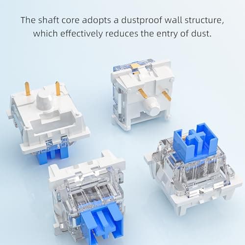 Outemu 108Pcs Keyboard Clickers for 3D Prints,Clicky Blue Keyboard Switches — view 2