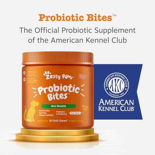 Zesty Paws Probiotics for Dogs, Digestive Enzymes Gut Flora, Digestive Health, Diarrhea & Bowel Support, DE111, Dog Probiotics Soft Chew for Pet Immune System, Chicken, 50 Ct — view 8