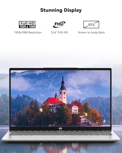 NIMO 15.6'' IPS FHD-Laptop, 8GB RAM 256GB SSD AMD Ryzen 5(Beat i5-1135G7, 4 Cores Up to 3.7GHz) Student Computer with 2 Years Warranty, 65W Type-C, Fingerprint, Backlit Keyboard, BT5.2, Numpad — view 4