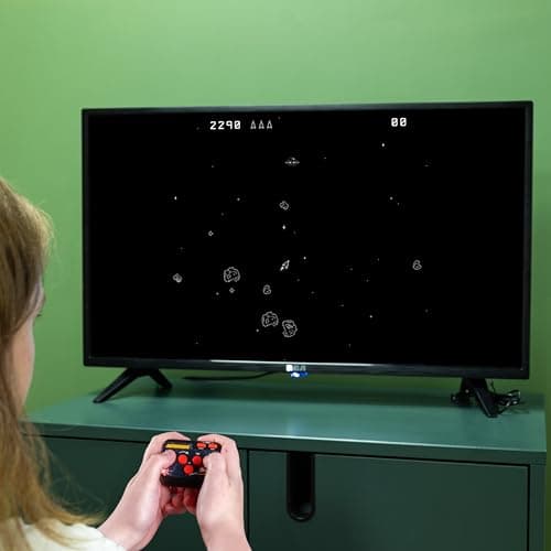 Fizz Creations Asteroids Plug & Play HDMI Arcade game console with wireless controller. Classic retro game for TV, family retro games, nostalgic gift. — view 5