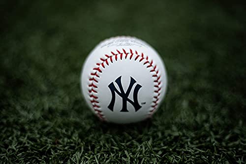 Rawlings MLB New York Yankees Team Logo Baseball, White, 1 — view 4
