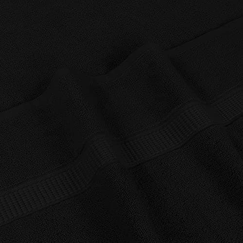 Utopia Towels Luxurious Jumbo Bath Sheet, 35 by 70 Inches, 600 GSM 100% Ring Spun Cotton, Highly Absorbent and Quick Dry Extra Large Bath Towel, Super Soft, Black, 2 Pack — view 5