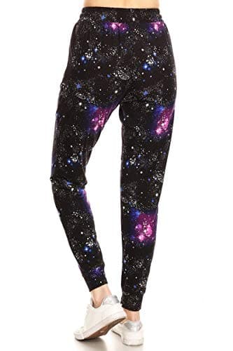 Leggings Depot Women's Relaxed fit Jogger Pants - Track Cuff Sweatpants with Pockets-S756, X-Large, Purple Cosmos — view 2