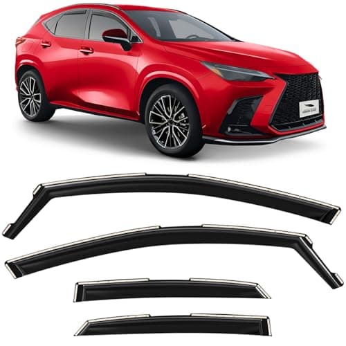 Voron Glass in-Channel Extra Durable Rain Guards for Lexus NX 2022-2026, Window Deflectors, Vent Window Visors, 4 Pieces - 200576