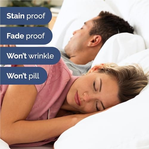 Full 6 Piece Sheet Set - Cooling & Breathable Bed Sheets - Hotel Luxury Bed Sheets for Women, Men, Kids & Teens - Comfy Bedding with Deep Pockets & Easy Fit - Soft and Wrinkle Free - Full White Sheets — view 4