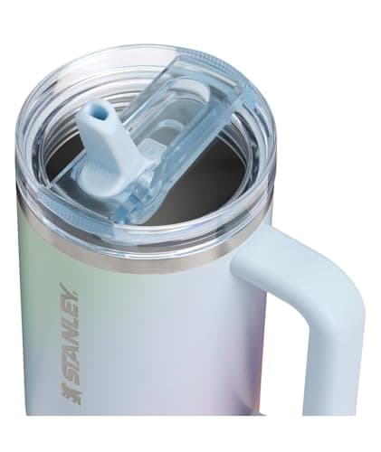 STANLEY Quencher ProTour Flip Straw Tumbler with Leakproof Lid 40 oz | Built-In Straw & Handle | Cupholder Compatible for Travel | Insulated Stainless Steel Cup | BPA-Free | Sunrise Spiral