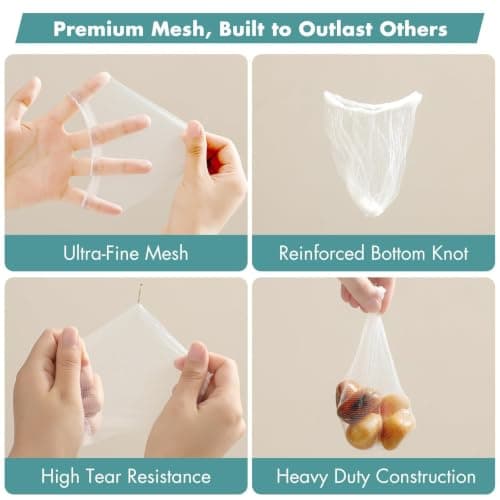 400 Pack Disposable Drain Covers for Sourdough, Kitchen Mesh Sink Strainer Bags, Anti-Clog Drain Catchers for Food Scraps, Coffee Grounds & Hair, Kitchen & Bathroom — view 4