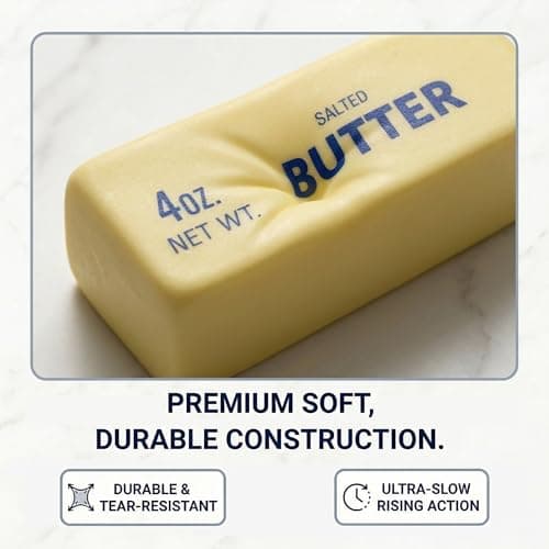Slow Rising Butter Squishy, Realistic Butter Stick Stress Relief Ball for Adults and Teens, Cute Sensory Fidget Gadget, Soft Anxiety Relief with Wet Rebound, Squeeze Squishy Stress Reliever (Yellow) — view 3