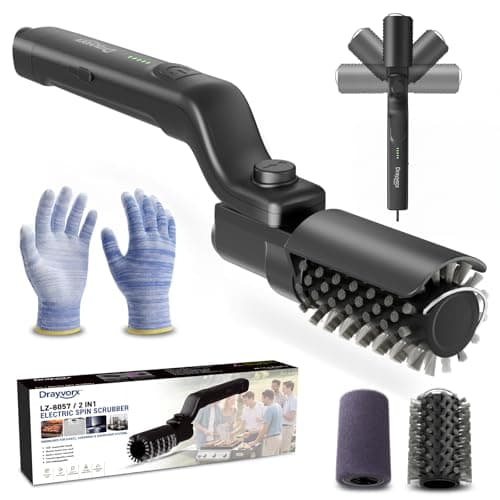Drayvorx Electric Grill Brush, High Torque Grill Brush with 3-Speed Modes, 20kg Max Torque BBQ Cleaner Safe for Porcelain Cast Iron Stainless Steel, Reinforced Steel Bristles, for Fathers Day