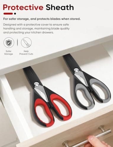 iBayam Kitchen Scissors Shears All Purpose Heavy Duty, Protective Sheath — view 6