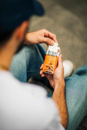 BRÜST PROTEIN COFFEE SALTED CARAMEL LATTE - Caramelly indulgence slightly sweet (20g Protein, 75mg Caffeine, 100 Calories) Caramel, Smooth, Slightly Sweetened Cold Brew Coffee, 330mL, 12 Pack, Brust Iced Coffee - AS SEEN ON DRAGON'S DEN — view 4