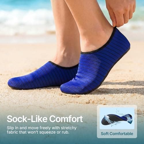 Water Shoes for Women Men Quick-Dry Aqua Socks Swim Beach Barefoot Yoga Exercise Wear Sport Accessories Pool Camping Must Haves Adult Youth Size 10-11Women/9-10Men — view 3