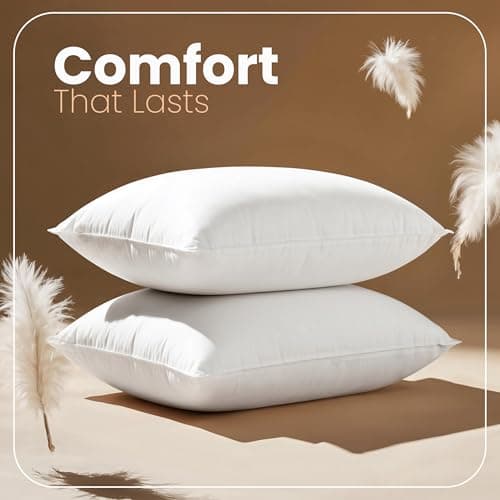 Utopia Bedding 12x20 Pillow Inserts, Set of 2, White – Indoor Decorative Throw Pillows for Bed, Sofa & Couch – Soft, Supportive & Fluffy Cushion Inserts — view 3