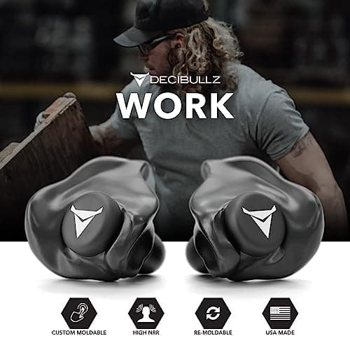 Decibullz - Custom Molded Earplugs, 31dB Highest NRR, Comfortable Hearing Protection for Shooting, Travel, Swimming, Work and Concerts (Black) — view 4