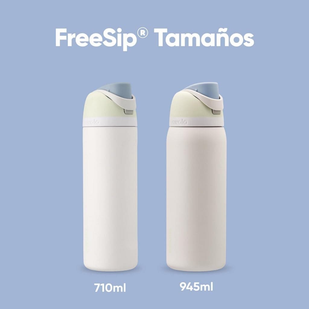 Owala FreeSip Insulated Stainless Steel Water Bottle with Straw for Sports and Travel, Leak Proof, BPA-Free, 710ml, Iced Breeze — view 4