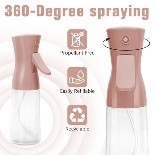 Fun Gift Spray Bottle For Hair,Continuous Water Mister for Hairstyling, Salons, Cleaning, Plants,Essential Oil Scents,Ultra Fine Mist Sprayer,6.8 OZ /200 ML-nude pink