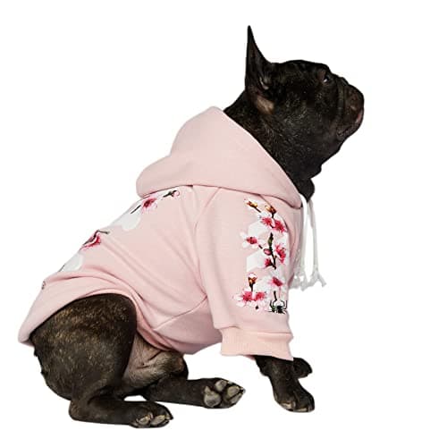 ChoChoCho Woof Dog Hoodie, Designer Dog Hoodies for Small Medium Large Breeds, Art Collection Dog Sweatshirts, Street Drawstring Hoodies Outfit Clothes for Puppy Puppies (5XL, Sakura/Pink) — view 6