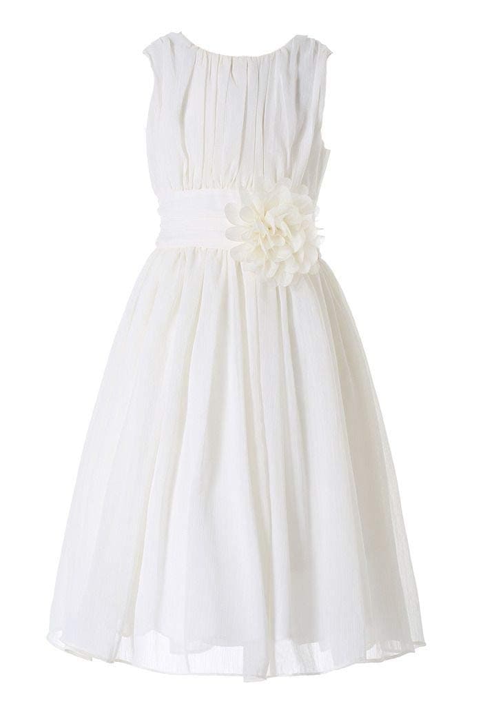 HAPPY ROSE Junior Bridesmaids Little Girls Elegant Ruffle Chiffon Summer Flowers Girls Dresses