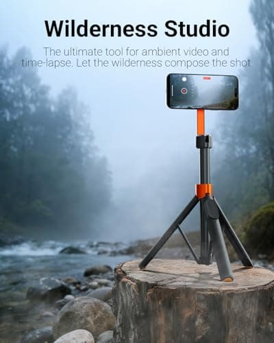 Vimose 59" Magnetic Selfie Stick Tripod with Remote, Magsafe Phone Tripod Stand for Travel Recording, Ultimate Minimalist Tripod for iPhone, Quintessential Tripod for Cell Phone, Black — view 3