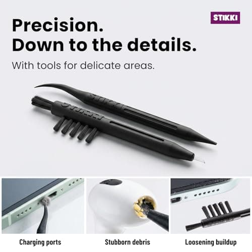 STIKKI Cleaning Putty for Electronics – Earbud & Phone Cleaning Kit with Precision Tools – Cleaner Kit & Charging Port Cleaning Compatible with iPhone & AirPod – Device Maintenance and Repair Kit — view 5