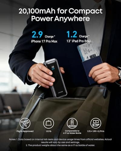 Anker Prime Power Bank, 20,100mAh 3-Port Portable Charger — view 2