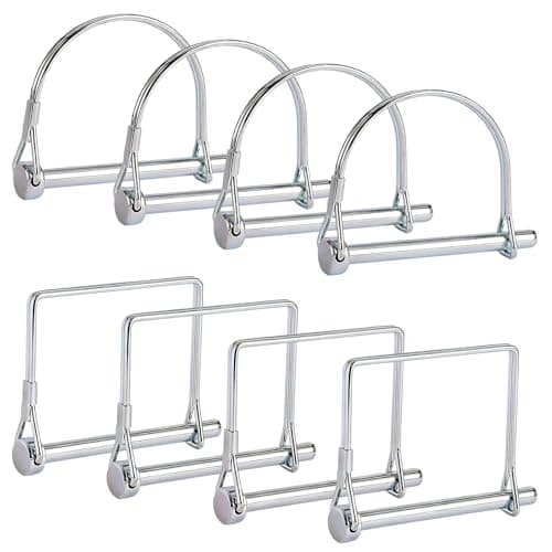 Aurdeayi 8PC Trailer Hitch Pin, Standard 1/4 Inch Hitch Pins, Strong Trailer Coupler Pin Safety Lock, Easy Hook Up Locking Retainer, Perfect for Tractor, RV, Farm Yard Equipment
